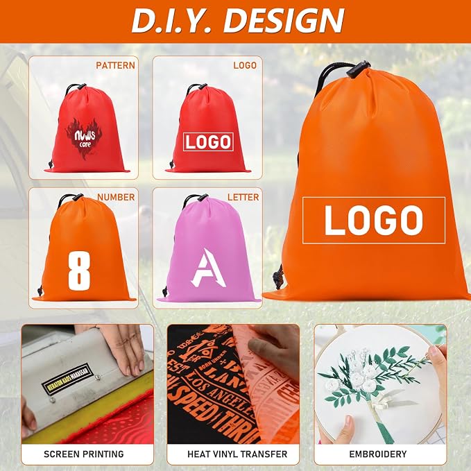 iMucci Upgrade Drawstring Bag Sack Nylon Bag Ditty Bag for Gym Traveling, Hiking, Yoga, Shopping
