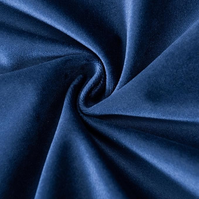 JUSPURBET 28x28 Decorative Velvet Throw Pillow Covers Set of 2,Navy Blue | Cozy Soft Euro Cushion Covers Cases with Hidden Zipper for Couch Sofa Bed Living Room Bedroom Home Decor