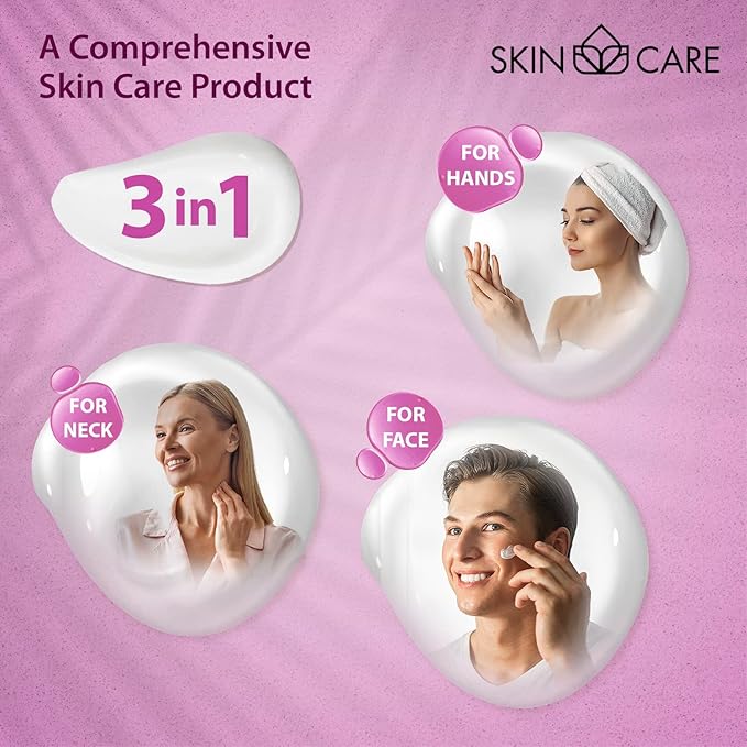 Skin Care Retinol 3-in-1 Moisturizer Face Cream, Neck and Hands - Treatment for Crepey Texture, Wrinkles and Sagging - Daily Lotion for All Skin Types - 16.9 fl. oz.