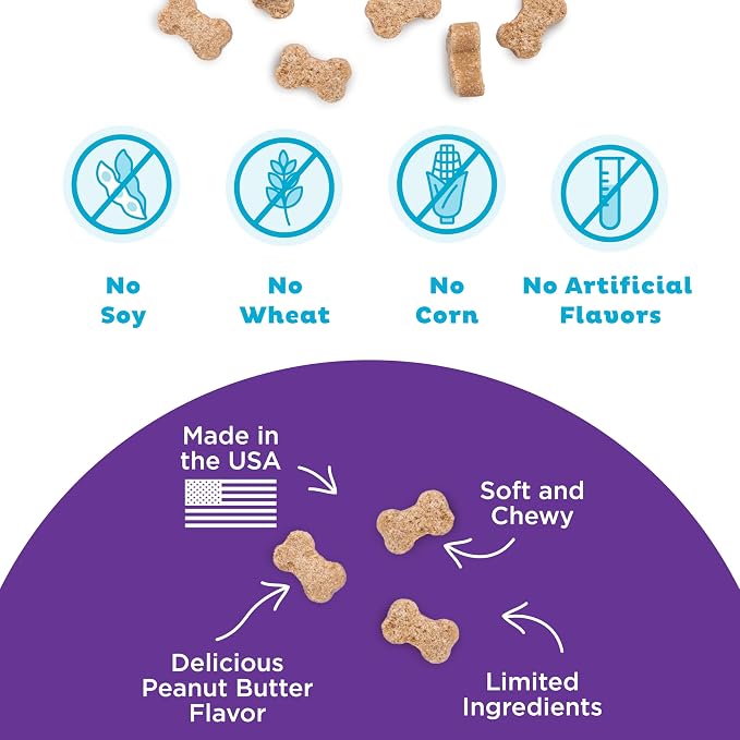 Outward Hound by Nina Ottosson Puzzle Bitez USA Made Dog Treats,Peanut Butter Flavor,Bite-Sized Training Reward and Interactive Puzzle Toy Treats,7.5oz,(Pack of 2)