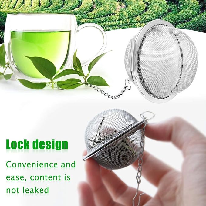 Loose Leaf Tea Steeper, Tea Ball Infusers for Loose Tea,Extra Fine Mesh Tea Strainer Tea Diffusers,Stainless Steel Tea Filter for Brew Leaf Tea Flavoring Herbal Spices Seasonings (20)