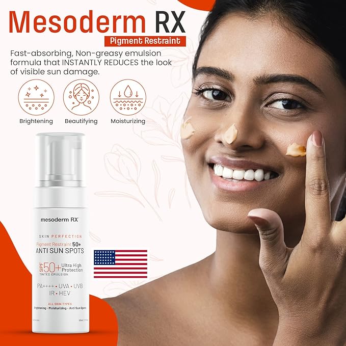 Pigment Restraint Anti Sun Spots Ultra High Protection Pigment Control-Protects Skin against Blue Light UVB, UVA, HEV, IR-Facial Sunblock, 50ml