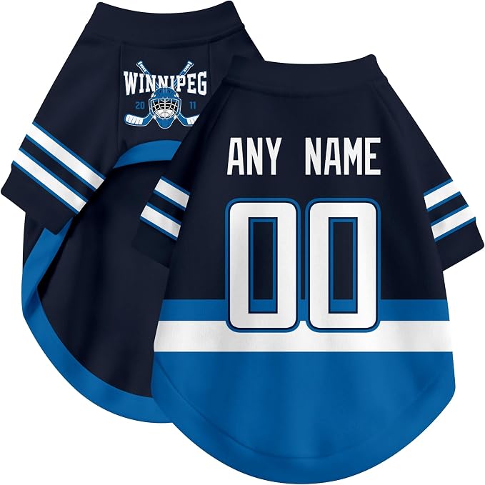Winnipeg Dog Clothes Personalized Pet T Shirt for Dogs Gift | Custom Name Number Jersey Style Pet Shirt for Dog