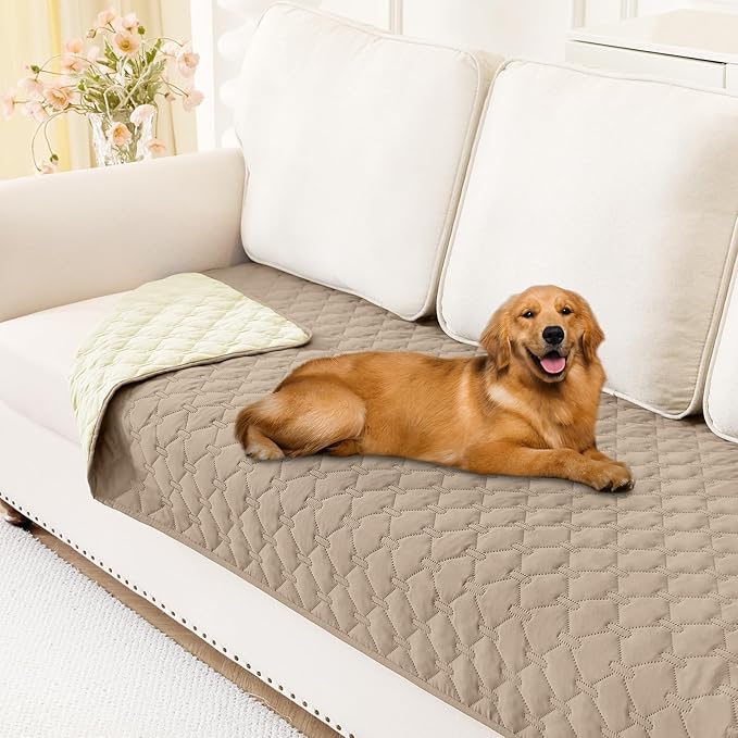 Smiry Waterproof Dog Bed Cover Blanket, Reversible Pet Blanket | Soft Reversible, Washable Leakproof Cats Dogs Couch Cover for Sofa, Couch, Furniture (30x70 Inch)