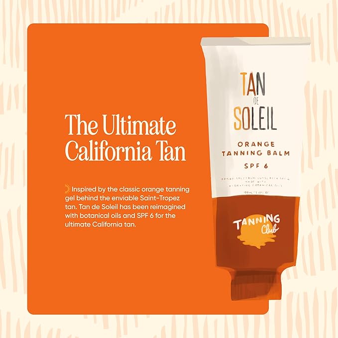 Tanning Club - Tan De Soleil Orange Gel - SPF 6 Sun Tanning Lotion - Botanical Formula for Sun-Kissed Glow - 100ml