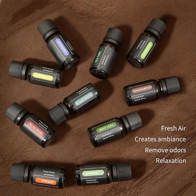 Essential Oils Set,Top 5 Blends for Diffusers, Candle Making Scents, Home Products, Fragrance, Aromatherapy, Humidifiers, Gifts（Peppermint）
