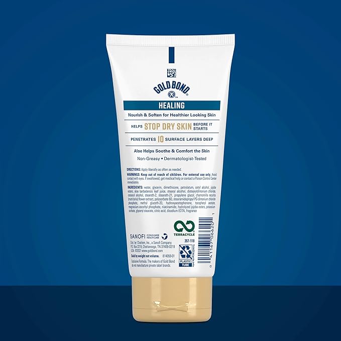 Gold Bond Healing Hydrating Lotion With Aloe Moisturizes, Heals & Smooths Dry Skin, Body Lotion, Delivers Immediate 24-Hour Hydration, Convenient Size, 5.5 oz