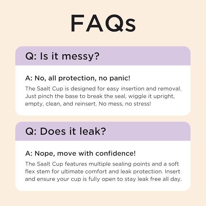Saalt Soft Menstrual Cup – Reusable Period Cup – Made for Comfortable, Leak-Free Protection Up to 12 Hours – BPA & Latex Free – Includes Cup & Carry Bag (Regular, Mountain Iris)