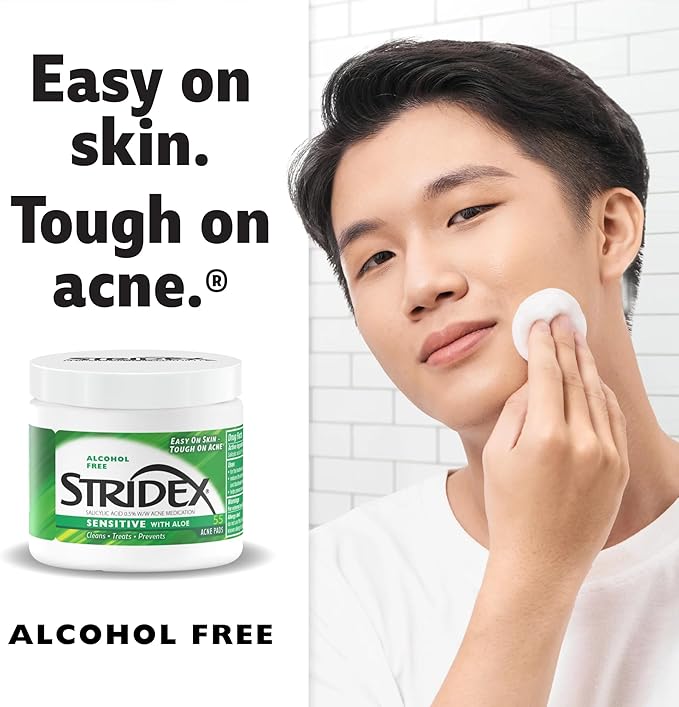 Stridex Sensitive with Aloe, Alcohol Free, 55 Soft Touch Pads
