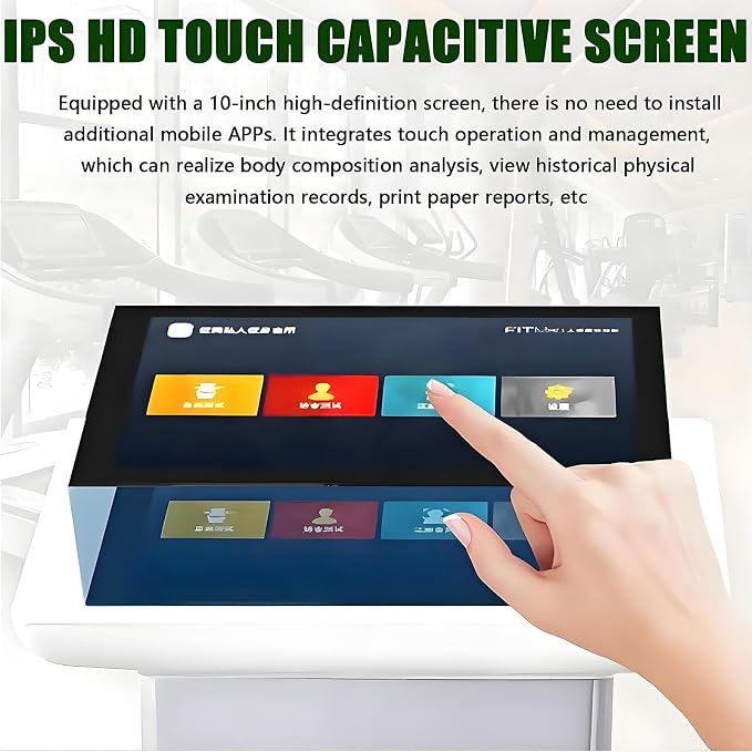 Body Composition Analyzer with 10.1 LCD Display, Smart Body Composition Analyzer Bioimpedance Technology for Accurate Fat Muscle Water Measurement for Health Tracking