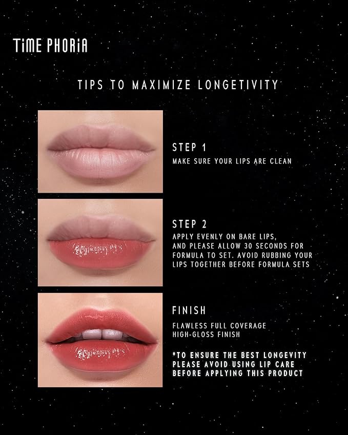 STELLAR DUST LIP STAIN-Long Lasting, Waterproof and Transferproof Lip Tint, Glossy Finish Lip Gloss, Lightweight Lipstick, High Coverage, Vivid Color, Stocking Stuffers For Teen Girls (10)