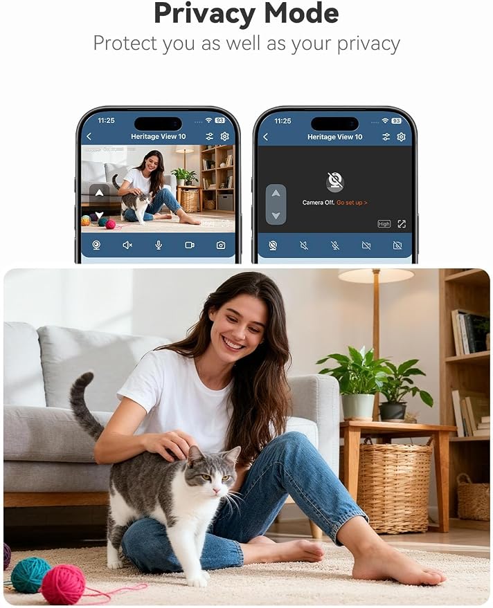 WOPET Automatic Cat Feeder with Camera for Two Cats, 6L Smart Pet Feeder with 1080P HD Video & Night Vision, 5G/2.4G WiFi Cat Dog Feeder, 2-Way Audio, SD Card Storage, Up to 10 Meals per Day