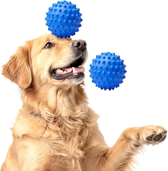 Bacon-Flavor Interactive Squeaky Ball for Dogs, 25-80lbs Pack of 3