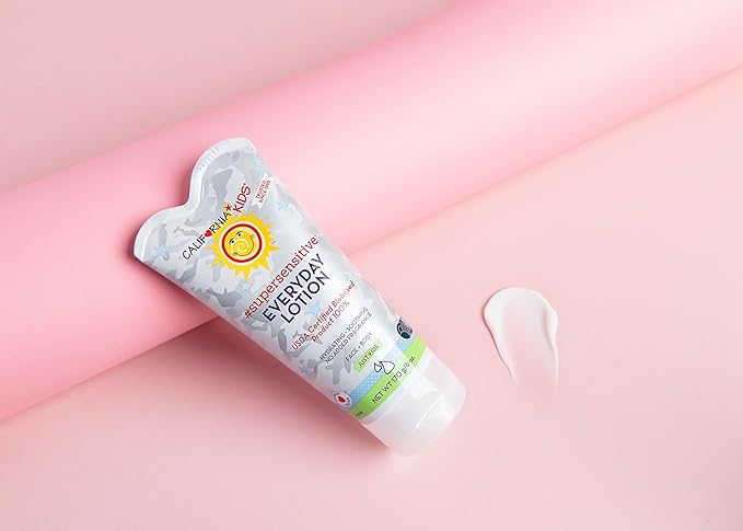 California Kids Lotion | Super Sensitive | 100% Plant-Based Moisturizer | Fragrance Free Lotion for Kids | Hypoallergenic | Aloe + Calendula | 6 oz.