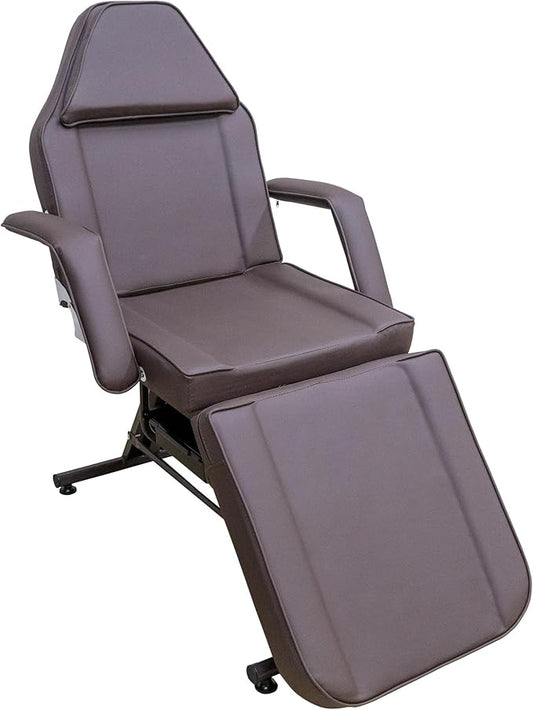 TATARTIST Tattoo Chair for Client Facial Beds for Esthetician Adjustable Lash Tattoo Bed Facial Spa Chair for Beauty Massage Salon (Brown)