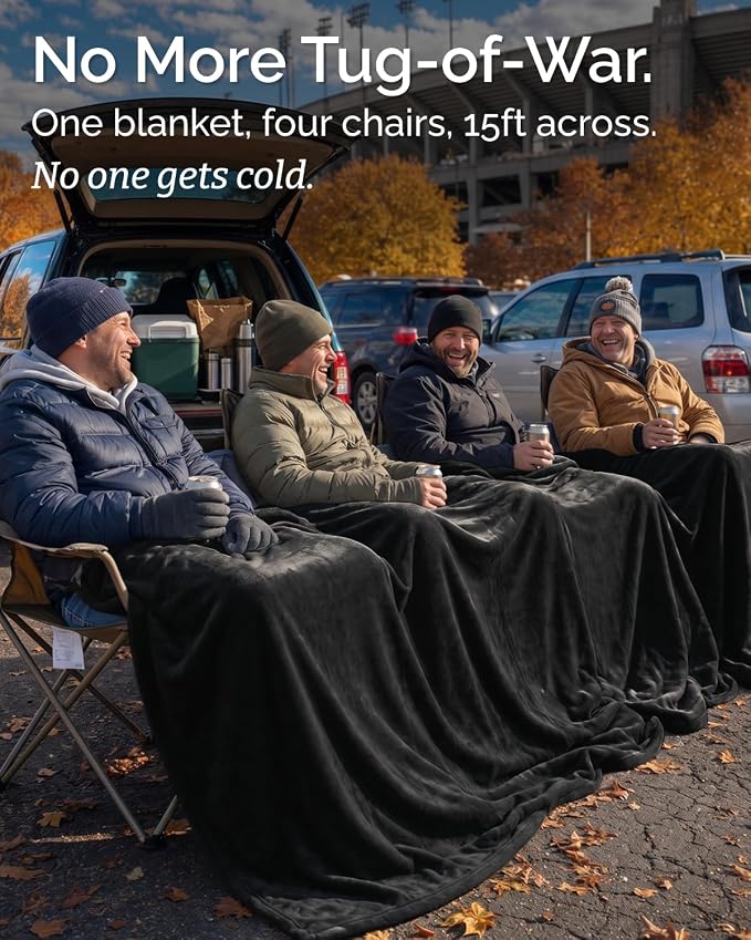 Ultra Soft Fleece Blanket Giant Blanket Size - Flannel Fleece Luxury Blanket - Lightweight for Couch Bed Chair - Thick, Warm and Breathable - All Season Cozy, Black
