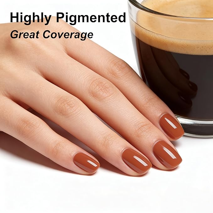 YTD Likomey Wheat Brown Gel Nail Polish,15ml Salon Home DIY Manicure and Pedicure Fall Winter UV Color Varnish,CS464