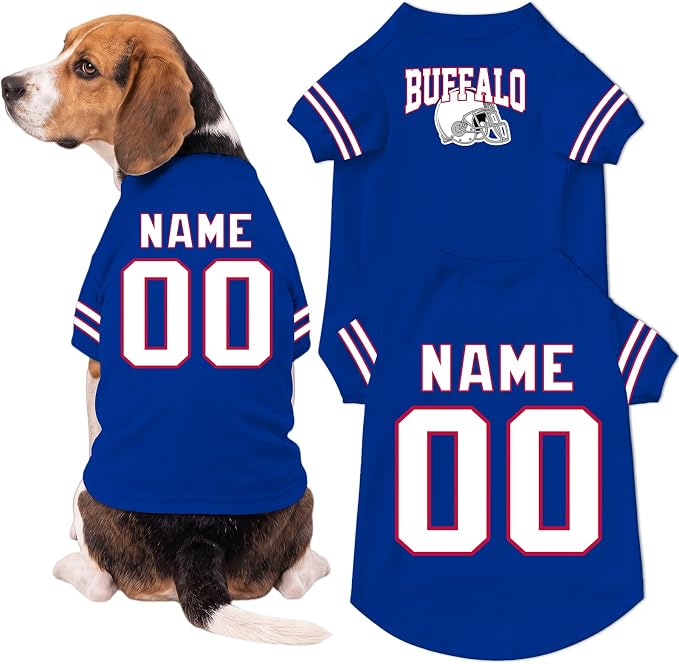 Dog Clothes Personalized Pet Jersey T-Shirt Custom Name Number