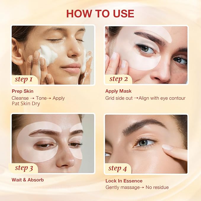 GONIM Under Eye Patches 360° Fit, Eye Mask with Collagen Peptide,Salmon DNA PDRN, Caffeine,Retinol & Niacinamide, PDRN Eye Patches for Puffy Eyes and Dark Circles, Gifts for Women, Hydrating 4 pairsx3