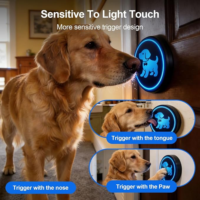 Dog Door Bell (2026 Wireless Receiver with Numeric Display) for Potty Training, Wireless Dog Doorbells to Go Outside, 1000 Feet Long Range, IP65 Waterproof, 60 Melodies & Adjustable Volume (2 Buttons)
