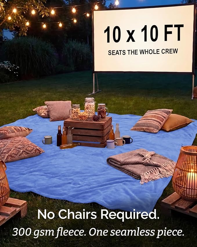 Ultra Soft Fleece Blanket Oversized King Size - Flannel Fleece Luxury Blanket - Lightweight for Couch Bed Chair - Thick, Warm and Breathable - All Season Cozy, Vista Blue