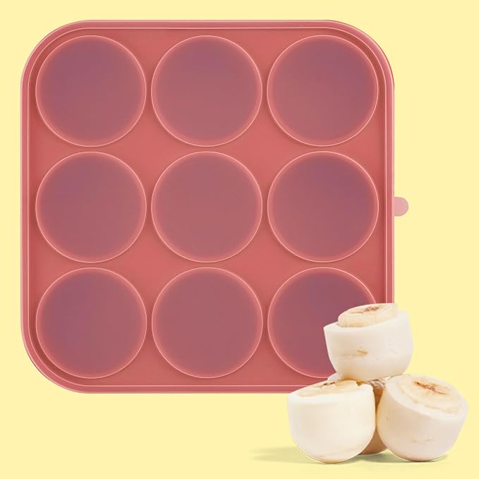 9-Cavity Silicone Frozen Dog Treat Mold with Lid for Woof Pupsicle & Power Chewer Pupsicle XL 75 lbs and Up, Reusable Frozen Dog Treat Tray Mold for Pupsicle Toy