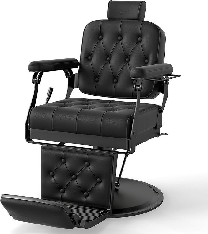Artist hand Barber Chair Salon Chair Hair Stylist, Hydraulic Barber Chair Heavy Duty, Styling Chairs for Beauty Barbershop, Recline Salon Chair for Hair Stylist