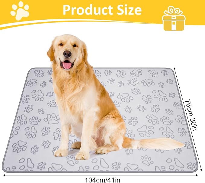 41" x 30" Dog Blankets for Medium Dogs, Cat, Premium Soft Dog Blankets | for Small Dog Washable, Puppy Blanket Dogs Essentials for Puppies (Grey)