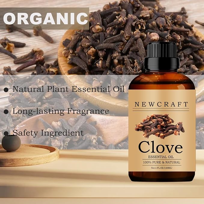 Clove Essential Oils, 100% Pure and Natural Essential Oil for Aromatherapy Diffuser - Clove/4 Fl Oz