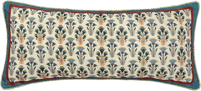 patdrea Designer French Vintage Linen Throw Pillow Cover,12"x28"-Wensel D | RusticDecorative Pillow Case,Farmhouse Floral Pattern,Cushion Coverfor Couch Living Room Bedroom Sofa