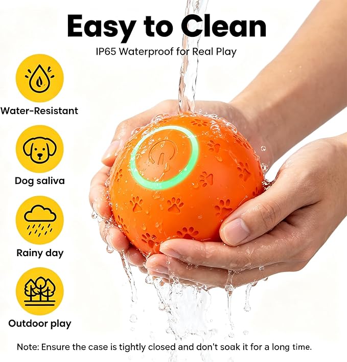 Interactive Dog toys, Smart Dog ball, E-TPU Material Automatic Moving, Bouncing, Vibrating ball Durable Duraspin Design for Aggressive Chewers.Keeps Dogs Busy and Entertained.Suitable for all dogs