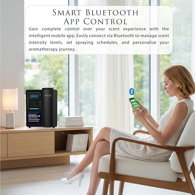 Jupiter 500 Scent Diffuser, Elixair 3X Cold Air Oil Diffuser for 1800 sq ft Home, Commercial Spaces, Office, Bathroom, Living Room Decor, 200ml Tank (Black)