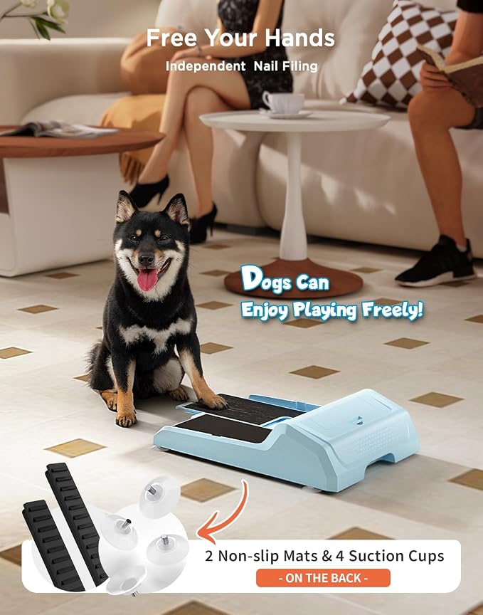 Dog Nail File Toy, 2 Dog Treat Puzzle, Strong Anti-Slip Strips