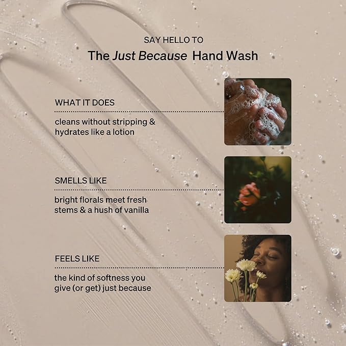 Loved01 Hand Wash, John Legend Skincare, Liquid Hand Soap, Gentle & Hydrating, Cruelty-Free, Oprah's Favorite Things, with Nourishing Oils, Just Because Soft Floral Scent, 2-Pack (15 oz each)