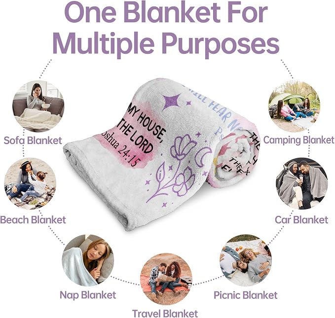 Baptism Gifts for Girl, Christian Blanket, Teen Girl Gifts Trendy Stuff | Christian Birthday Gifts for Teen Girls, Women, I Am a Child of God Blanket, First Communion Gifts for Girls(80 * 60)