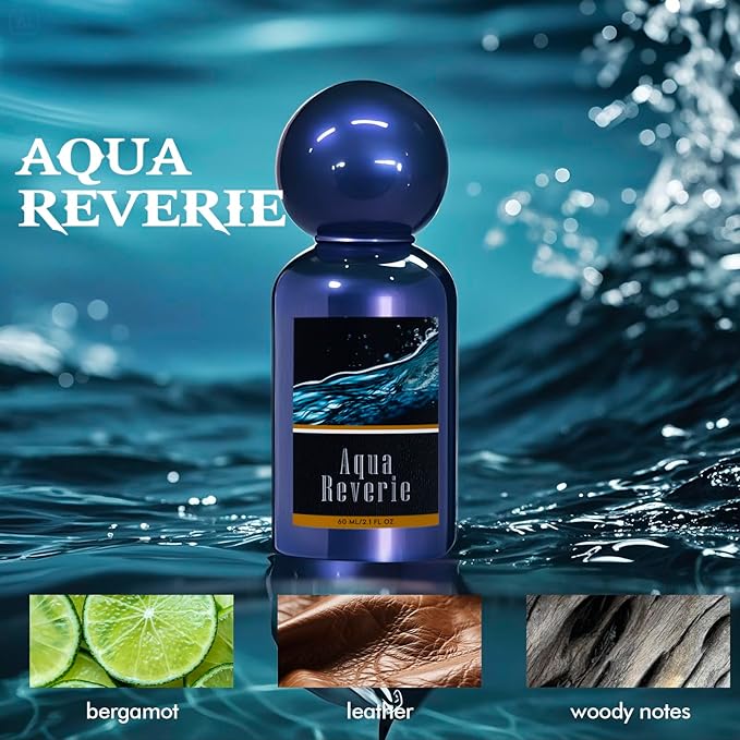 Body Spray for Men, Mens Fragrance Mist, Travel Size Set, 3 Pack, 60 ml / 2.1 fl oz, Crimson Ember, Aqua Reverie, Woodland Noir