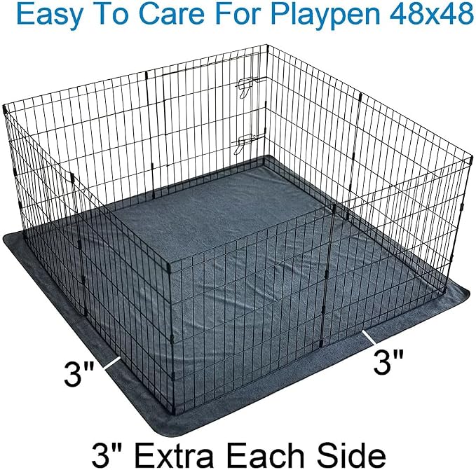 Peepeego 2PCS Pee Pads 54"x54", Washable, Slip Resistant, Waterproof Rugs for Training