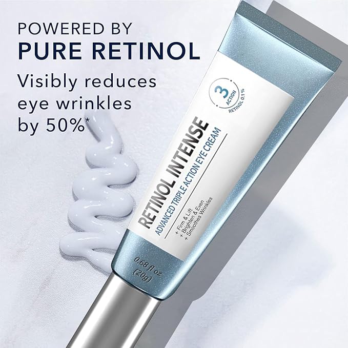 Retinol Firming Eye Serum, Hydrating Eye Cream for Instantly Minimizes Puffiness, Anti-Aging Treatment with Retinol & Peptides Fast-Absorbing for Women & Men