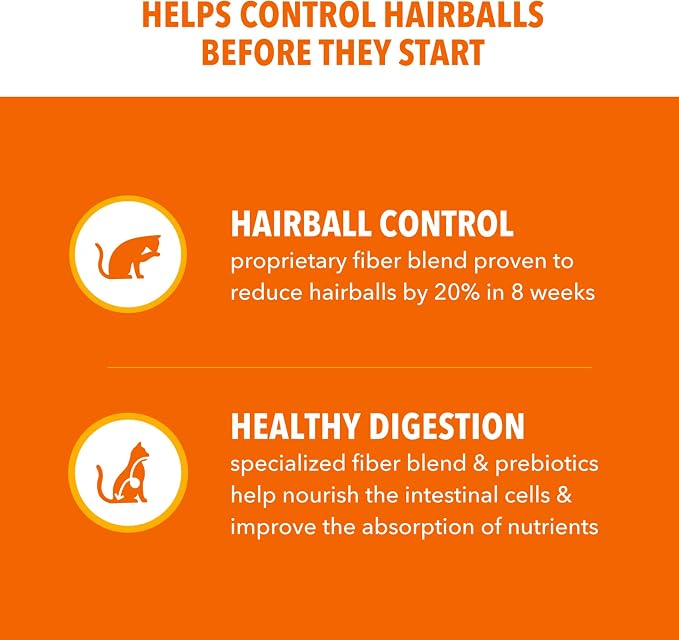 IAMS Proactive Health Hairball Dry Cat Food, Chicken & Salmon, 7 lb | Veterinarian-recommended, reduces hairballs, supports healthy digestion, maintains healthy weight, nourishes heart