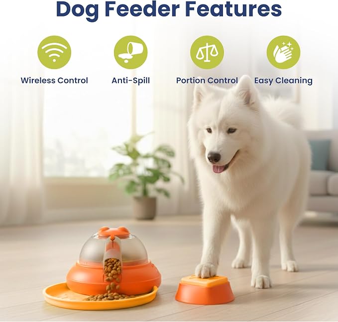 PawsPik Wireless Remote Interactive Dog Feeder, Medium