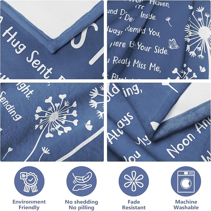 Memorial Gifts, Sympathy Gifts for Loss of Loved One, Blanket 60" x 50" | Bereavement Gifts, Grief Gifts for Women, Memorial Gifts for Loss of Mom Dad, Sympathy gifts, In Memory of Loved One Gifts