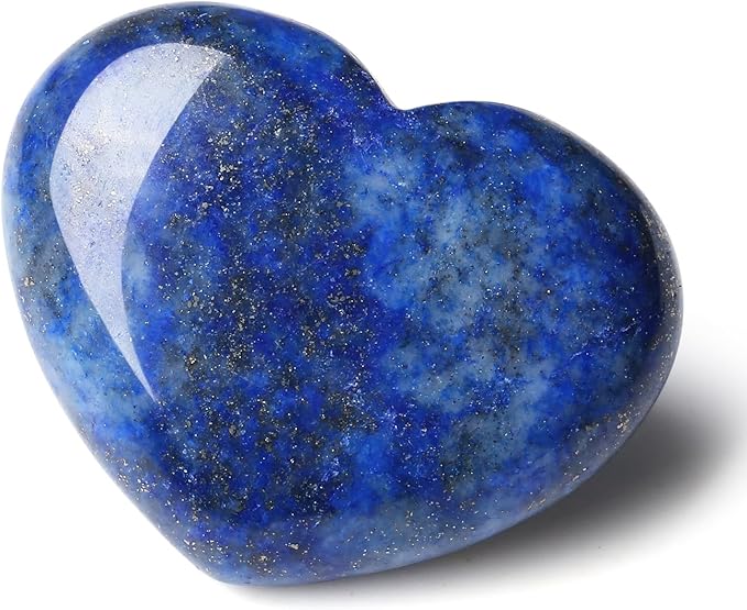 MAIBAOTA 45 mm Lapis Lazuli Stone Large Heart Stone Healing Crystals Natural Crystal Heart Reiki Gemstone Polished Heart Shaped Rocks Meditation Mothers Day Crystal Gifts for Mom Her