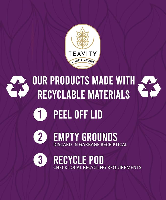 Organic Chamomile Sleep Tea Pods for Keurig - Naturally Decaf Tea - Calming Bed Time Tea by Teavity (24 Tea Pods)