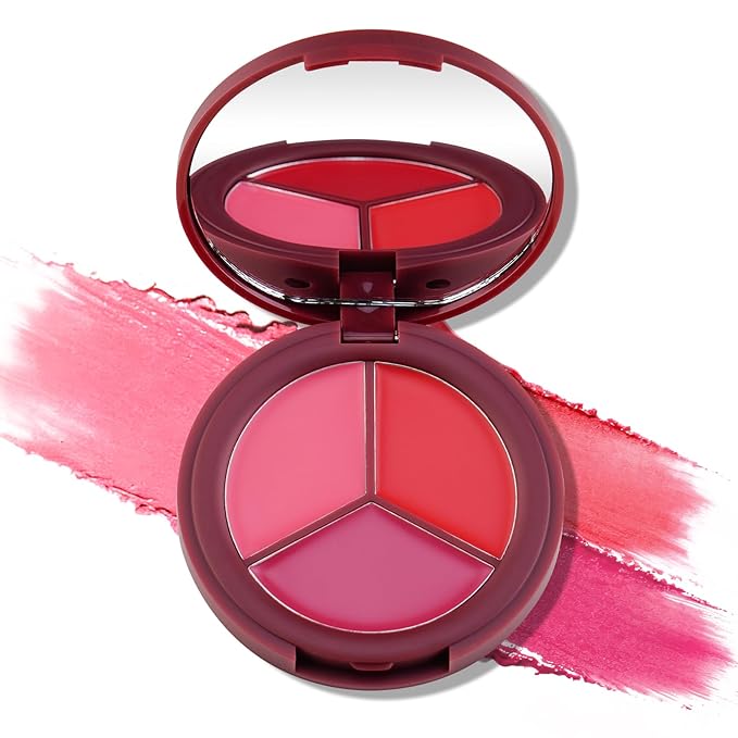 Color Nymph 3 Colors Ultra-Creamy Blush for Cheeks, Multi-Use Cream Blushes Balm Face Makeup, Hydrating, Creamy, Lightweight & Blendable Color, Face Makeup, Vegan & Cruelty-Free （#02）