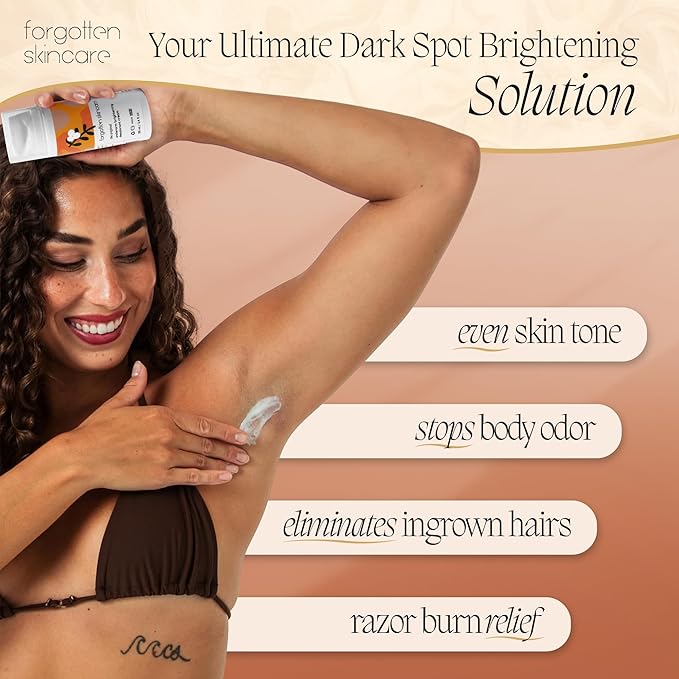 Forgotten Skincare The Original Underarm Brightening Deodorant Cream For Dark Underarms Treatment, Body Odor Eliminator For Women & Men, Ingrown Hair Treatment, Vitamin C & Salicylic Acid