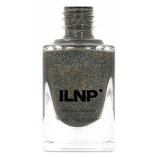 ILNP Alexander – Khaki Olive Green Holographic Nail Polish, Neutral Earth Tone, Chip Resistant Manicure, Non-Toxic Nail Lacquer, Vegan, Cruelty Free, 12ml