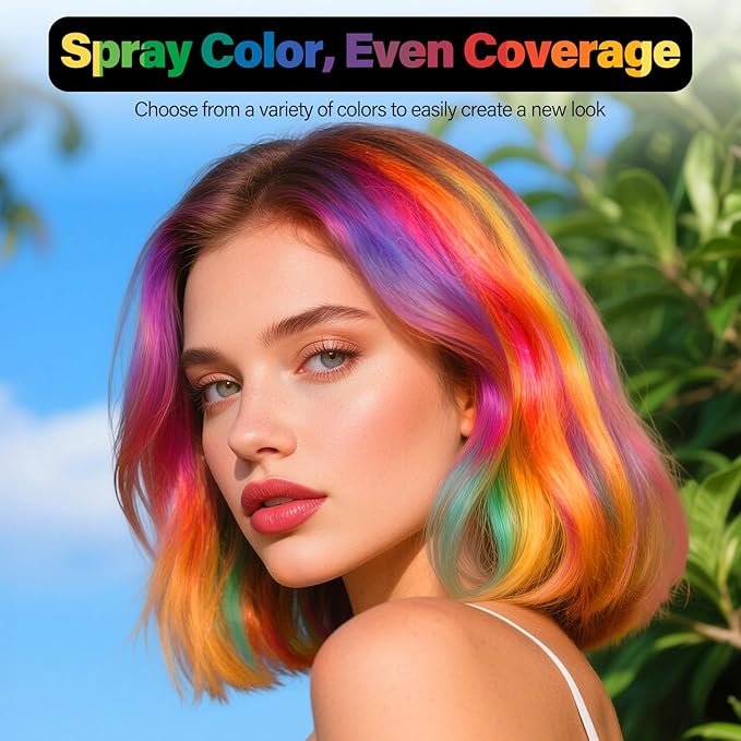 Temporary Hair Color Spray For Women Kids Men, Washable Temporary Hair Dye Spray One Day Hair Color Wax Non-Sticky For Cosplay Party DIY, Christmas Party, Halloween Crazy Hair Day (Black, 4.06 oz)