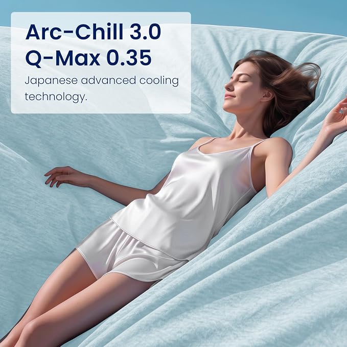Cooling Blanket King Size 90"x108" for Hot Sleepers Summer Blanket | Absorbs Heat Cold Summer Blanket for Night Sweats & Menopause Q-Max>0.5 Lightweight Breathable Soft Double-Side Cooling