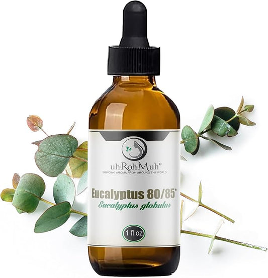 Eucalyptus Globulus 80/85 Essential Oil - 100% Natural Essential Oil - Premium Quality Home Essential Diffuser Oil for Aromatherapy and Skin Care - Sourced from China 1oz