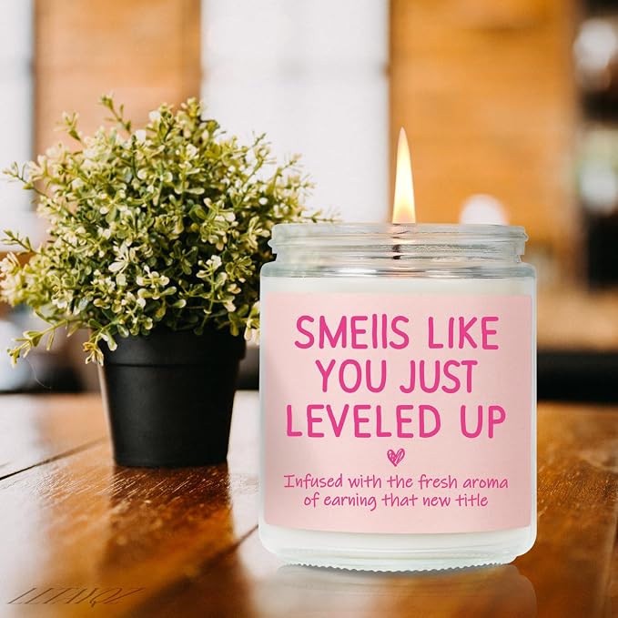 Promotion Candle Gifts for Women at Work, Smells Like You Just Leveled Up Candle, Job Promotion Congratulations Gifts, Funny Congrats Gift for Coworker Gamer Friend Family Boss Teachers Nurses-49